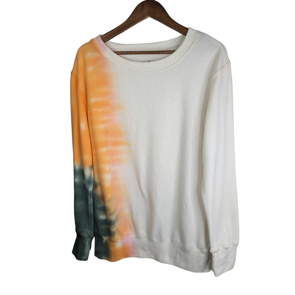 Like Love Brand Orange & Green Tie-dye Casual pullover sweatshirt sz M